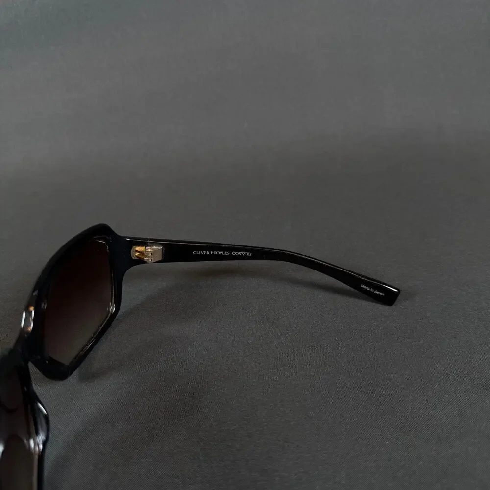 Oliver Peoples Dunaway 59 16-115 BK JAPAN Black Sunglasses Brown Lens